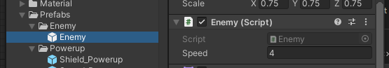 Enemy Script parameter grayed out